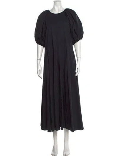 Pre-owned Rhode Crew Neck Long Dress In Black