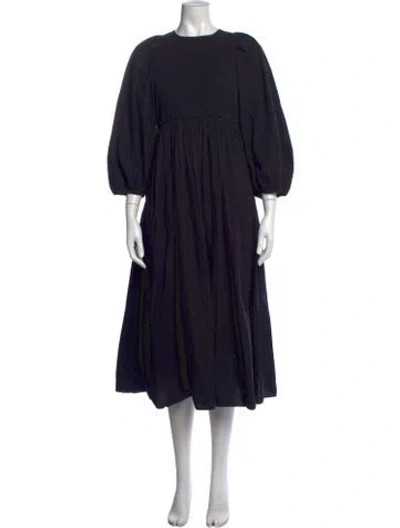 Pre-owned Rhode Crew Neck Long Dress In Black