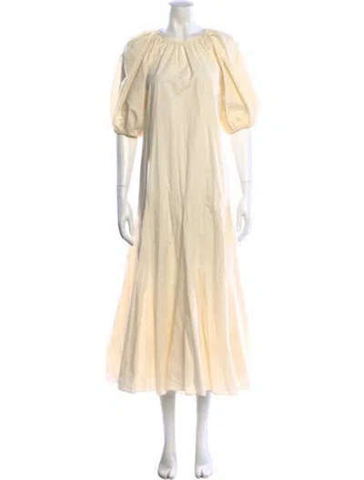 Pre-owned Rhode Crew Neck Long Dress In Neutral
