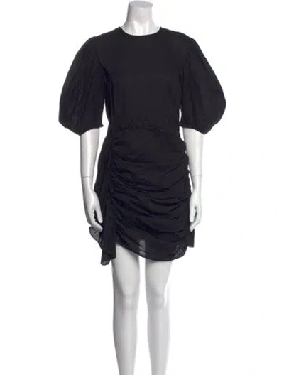 Pre-owned Rhode Crew Neck Mini Dress In Black