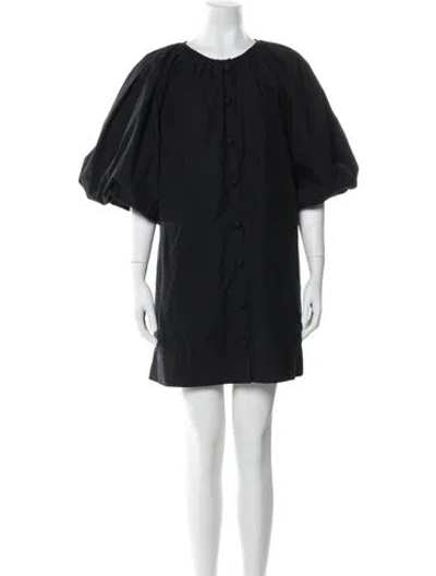 Pre-owned Rhode Crew Neck Mini Dress In Black