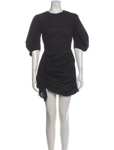 Pre-owned Rhode Crew Neck Mini Dress In Black