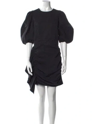 Pre-owned Rhode Crew Neck Mini Dress In Black