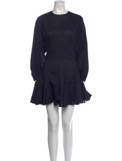 Pre-owned Rhode Crew Neck Mini Dress In Black