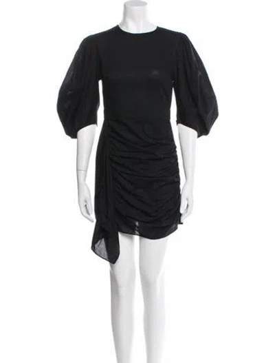 Pre-owned Rhode Crew Neck Mini Dress In Black