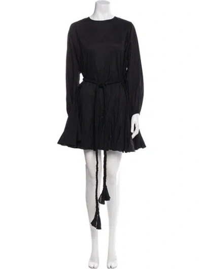 Pre-owned Rhode Crew Neck Mini Dress In Black