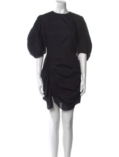 Pre-owned Rhode Crew Neck Mini Dress In Black