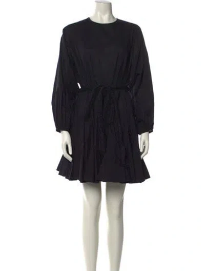 Pre-owned Rhode Crew Neck Mini Dress In Black