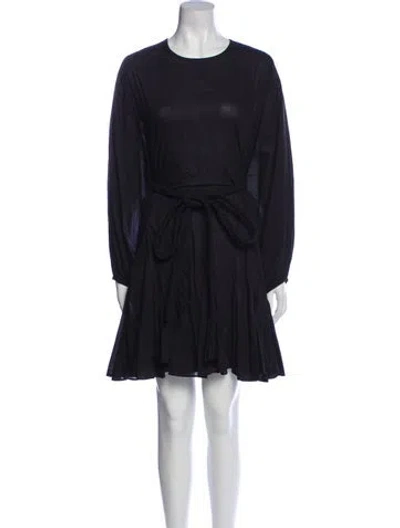 Pre-owned Rhode Crew Neck Mini Dress In Black