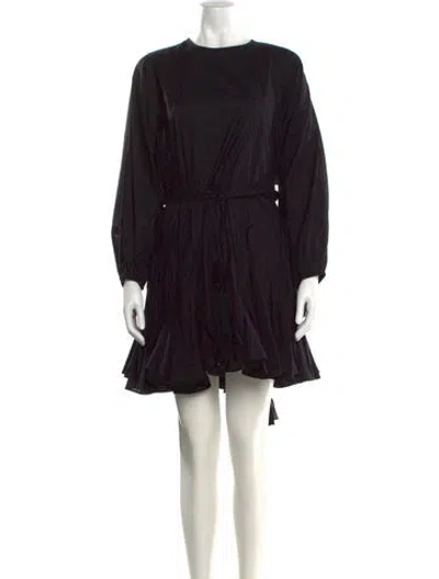 Pre-owned Rhode Crew Neck Mini Dress In Black
