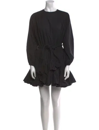 Pre-owned Rhode Crew Neck Mini Dress In Black