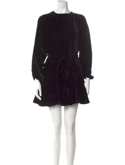 Pre-owned Rhode Crew Neck Mini Dress In Black