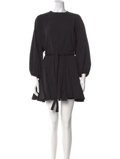 Pre-owned Rhode Crew Neck Mini Dress In Black