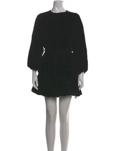 Pre-owned Rhode Crew Neck Mini Dress In Black