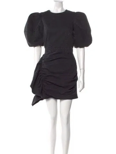 Pre-owned Rhode Crew Neck Mini Dress In Black