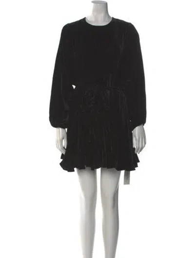Pre-owned Rhode Crew Neck Mini Dress In Black