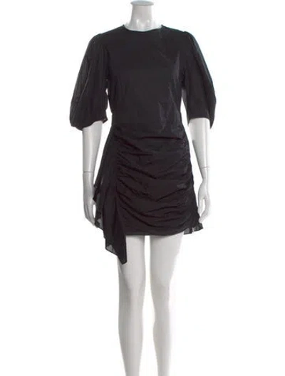 Pre-owned Rhode Crew Neck Mini Dress In Black