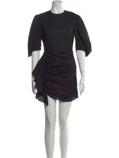 Pre-owned Rhode Crew Neck Mini Dress In Black