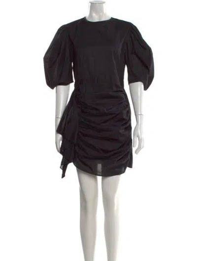 Pre-owned Rhode Crew Neck Mini Dress In Black