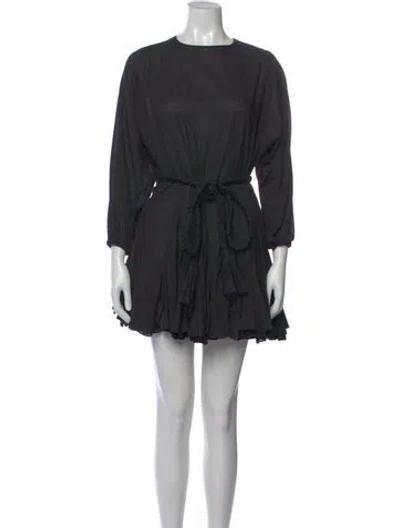 Pre-owned Rhode Crew Neck Mini Dress In Black