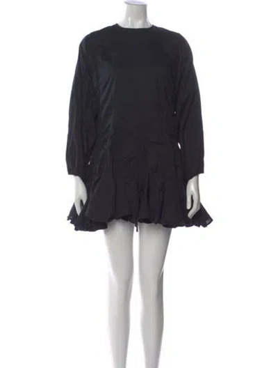 Pre-owned Rhode Crew Neck Mini Dress In Black
