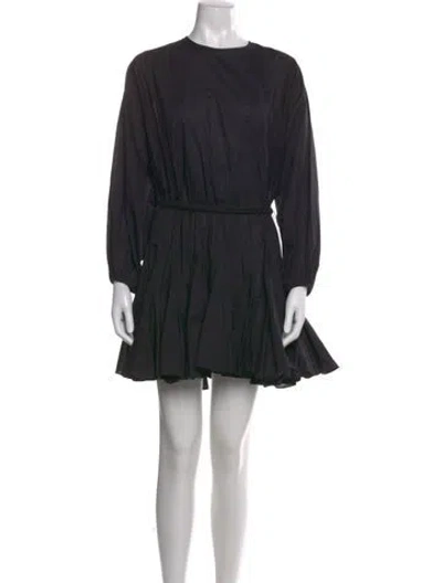 Pre-owned Rhode Crew Neck Mini Dress In Black
