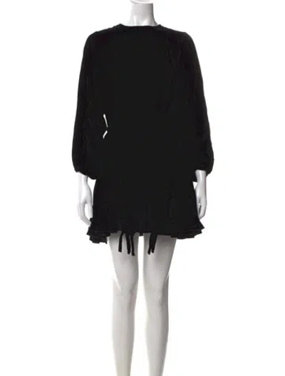 Pre-owned Rhode Crew Neck Mini Dress In Black