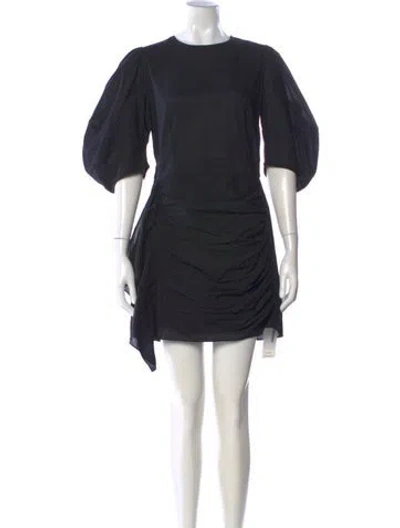 Pre-owned Rhode Crew Neck Mini Dress In Black