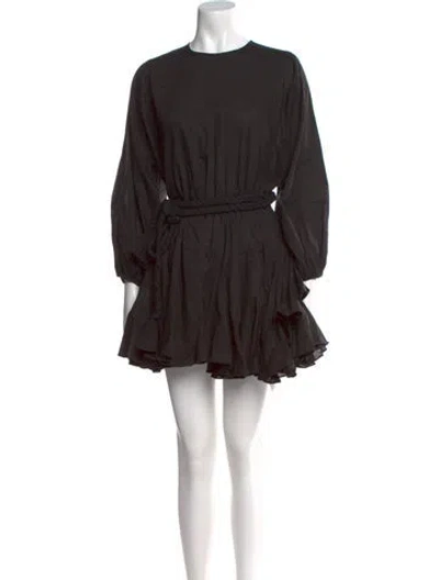 Pre-owned Rhode Crew Neck Mini Dress In Black