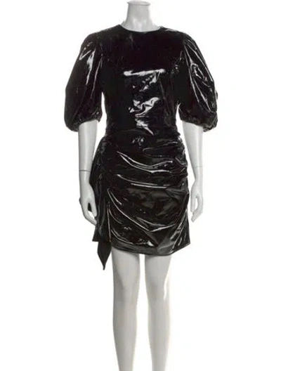 Pre-owned Rhode Crew Neck Mini Dress In Black