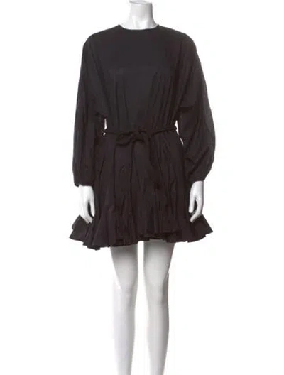 Pre-owned Rhode Crew Neck Mini Dress In Black