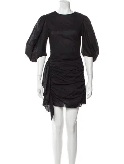 Pre-owned Rhode Crew Neck Mini Dress In Black