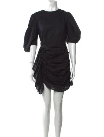 Pre-owned Rhode Crew Neck Mini Dress In Black