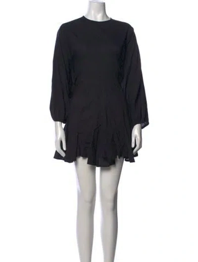 Pre-owned Rhode Crew Neck Mini Dress In Black