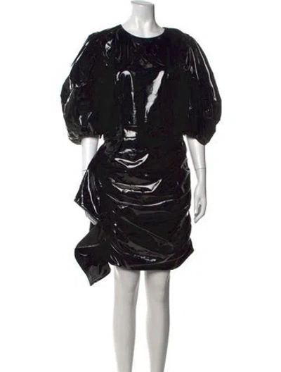 Pre-owned Rhode Crew Neck Mini Dress In Black