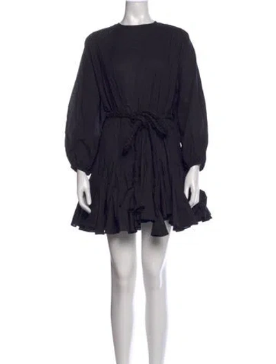 Pre-owned Rhode Crew Neck Mini Dress In Black