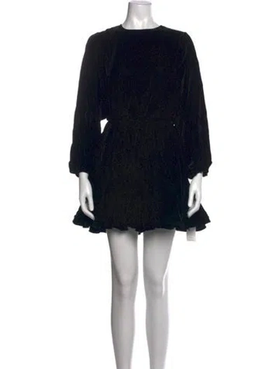 Pre-owned Rhode Crew Neck Mini Dress In Black