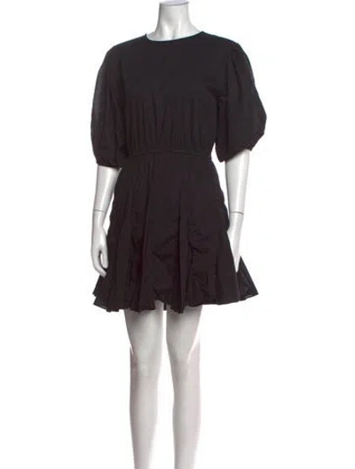 Pre-owned Rhode Crew Neck Mini Dress In Black
