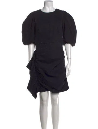 Pre-owned Rhode Crew Neck Mini Dress In Black