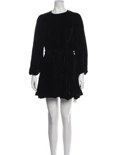 Pre-owned Rhode Crew Neck Mini Dress In Black