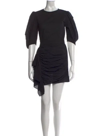 Pre-owned Rhode Crew Neck Mini Dress In Black