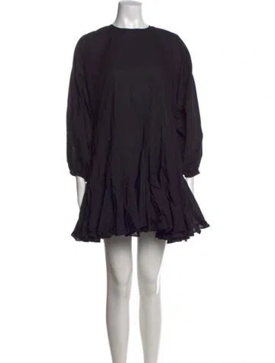 Pre-owned Rhode Crew Neck Mini Dress In Black