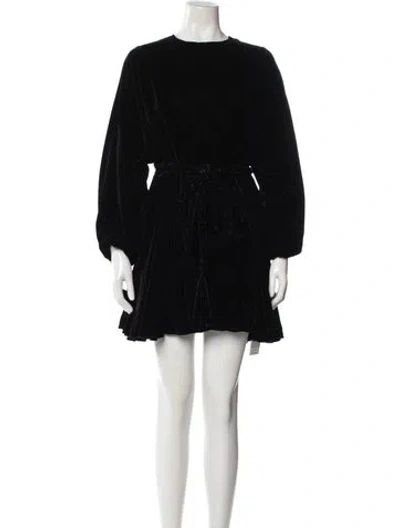 Pre-owned Rhode Crew Neck Mini Dress In Black