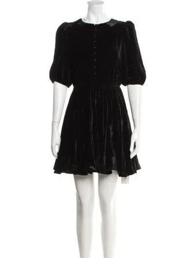 Pre-owned Rhode Crew Neck Mini Dress In Black