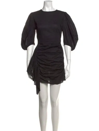 Pre-owned Rhode Crew Neck Mini Dress In Black
