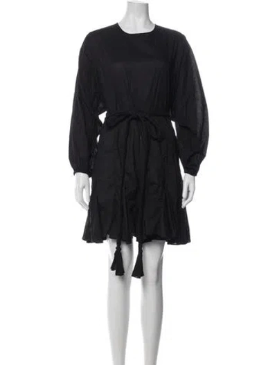 Pre-owned Rhode Crew Neck Mini Dress In Black