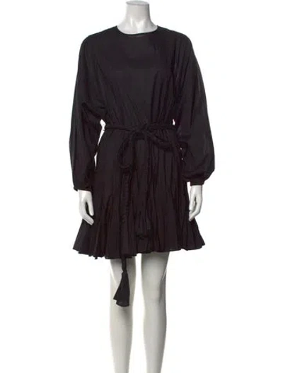 Pre-owned Rhode Crew Neck Mini Dress In Black