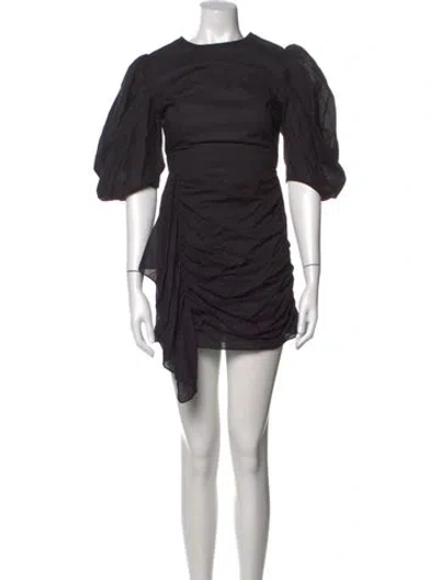 Pre-owned Rhode Crew Neck Mini Dress In Black