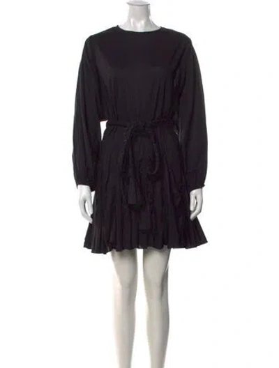 Pre-owned Rhode Crew Neck Mini Dress In Black