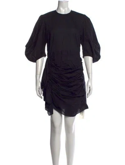 Pre-owned Rhode Crew Neck Mini Dress In Black